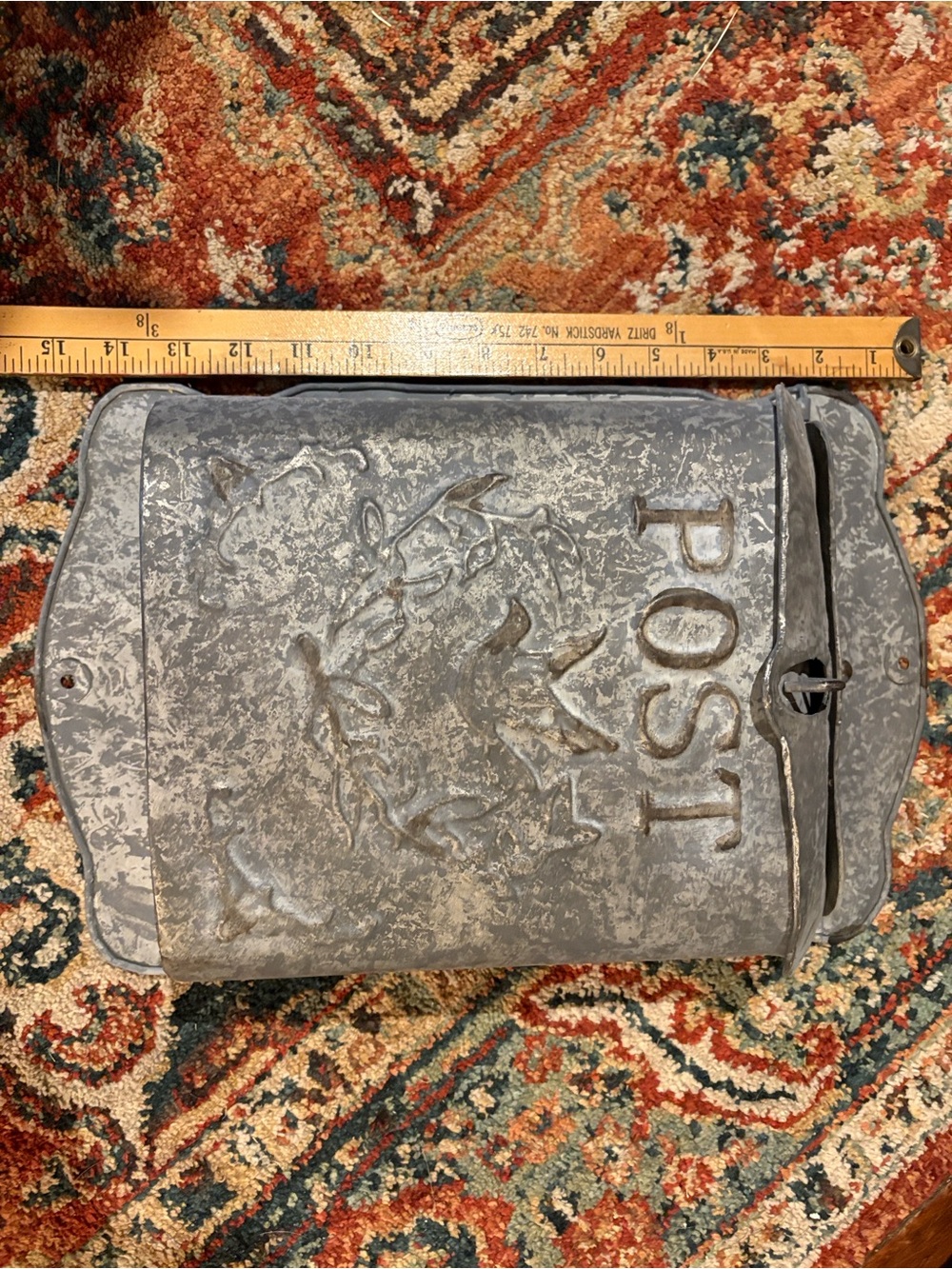 Rustic Gray 'POST' Mail Pouch Shoulder Bag